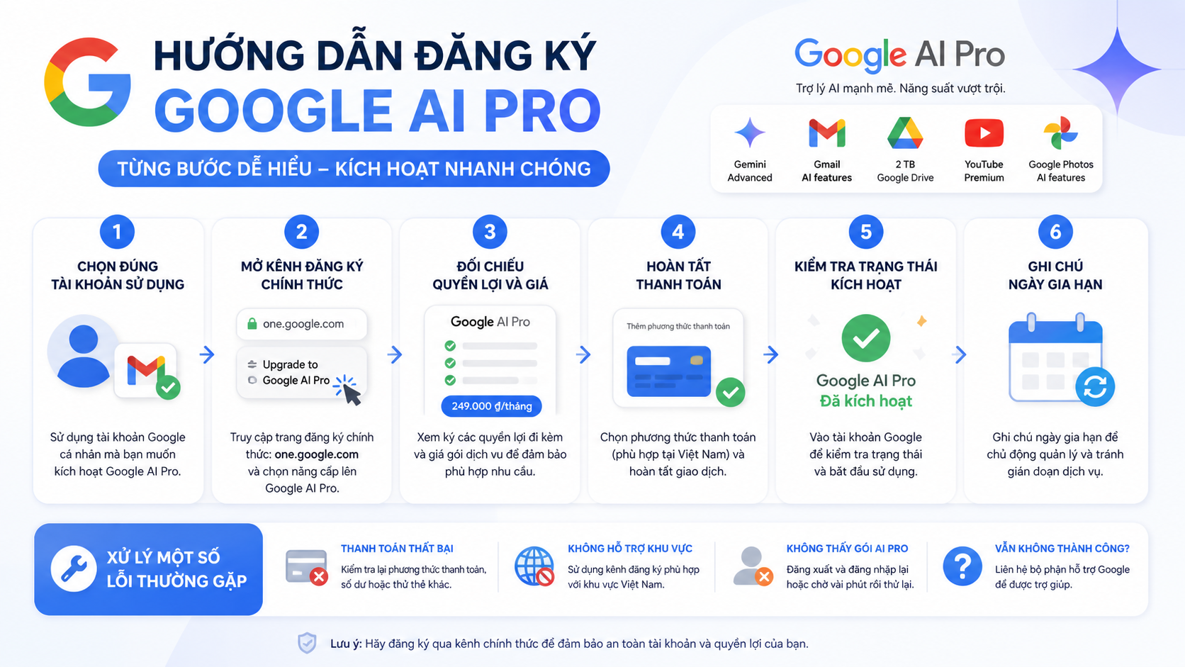 Hướng dẫn đăng ký Google AI Pro từng bước Hướng dẫn đăng ký Google AI Pro từng bước