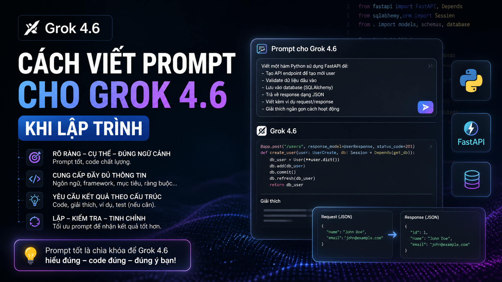 Cách Viết Prompt Cho Grok 4.6 Khi Lập Trình - Grok 4.6 coding