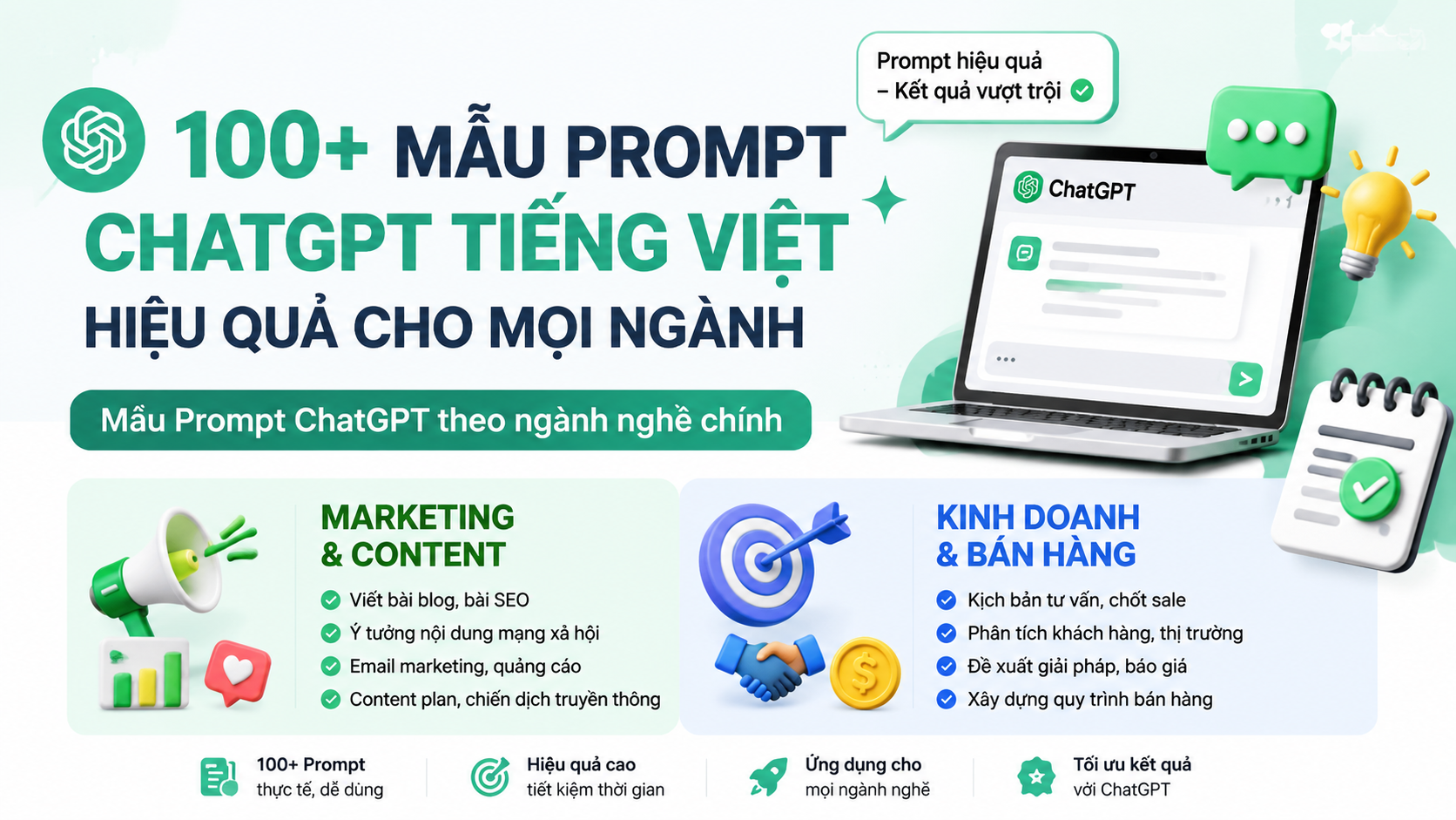 Mẫu Prompt ChatGPT theo ngành nghề chính - prompt chatgpt