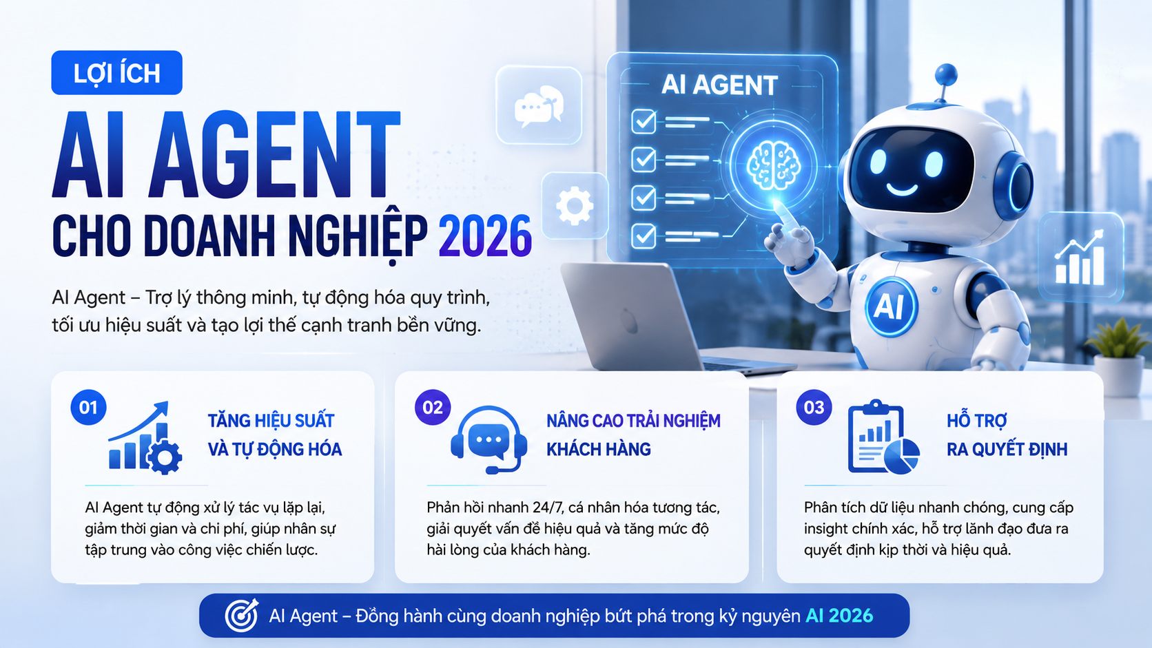 Lợi ích AI Agent cho doanh nghiệp 2026 - AI Agent là gì