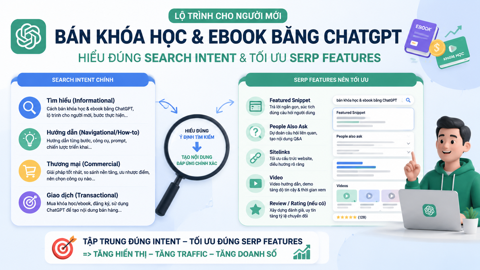 Search Intent & SERP Features Target Search Intent & SERP Features Target - kiếm tiền viết ebook bằng ai