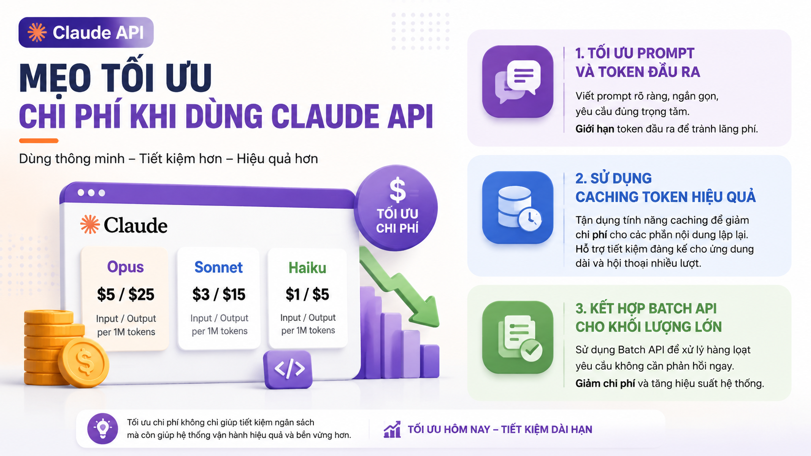 Mẹo tối ưu chi phí khi dùng Claude API - giá api claude 2026