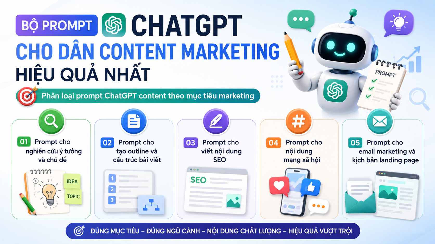 Phân loại prompt ChatGPT content theo mục tiêu marketing - prompt ChatGPT content