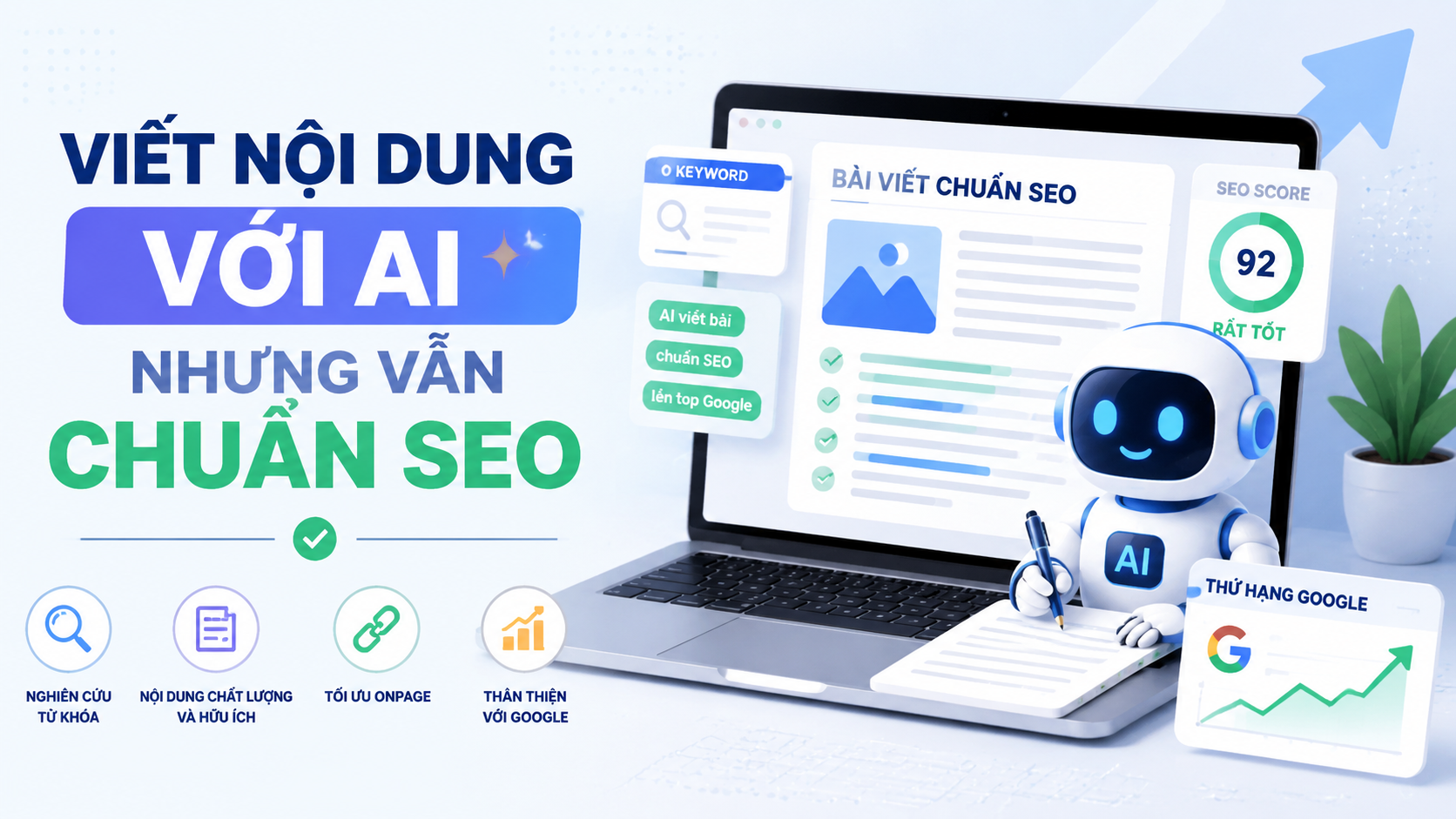 Viết nội dung với AI nhưng vẫn chuẩn SEO - AI viết bài chuẩn SEO