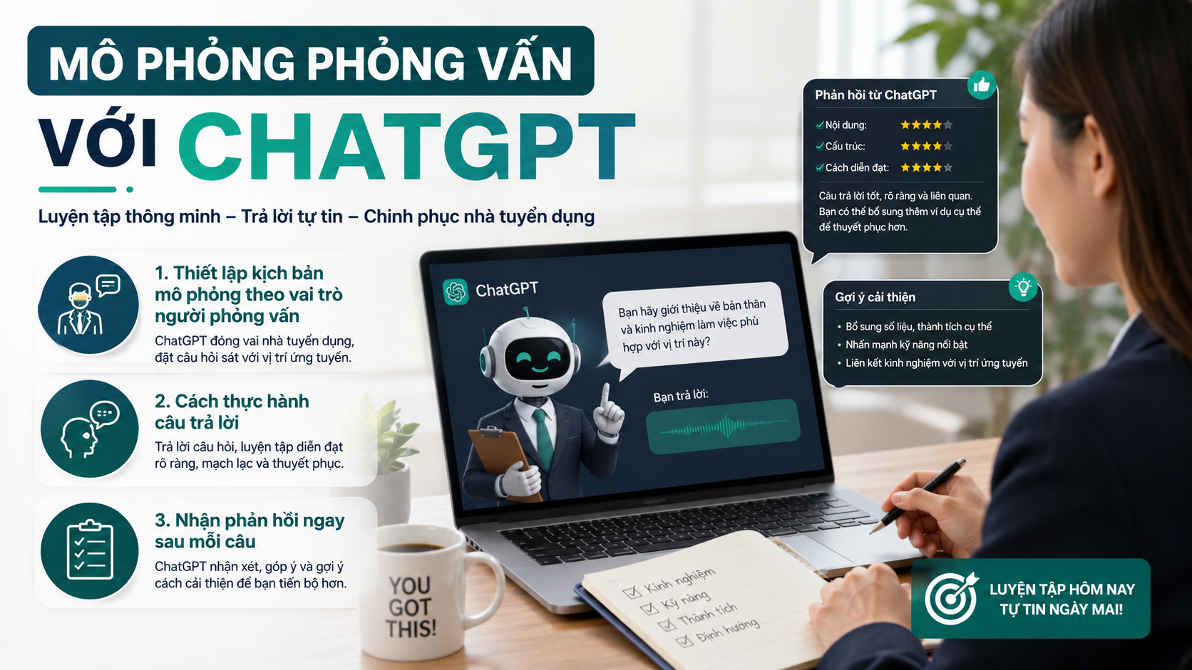 Mô Phỏng Phỏng Vấn Với ChatGPT - luyện phỏng vấn với chatgpt