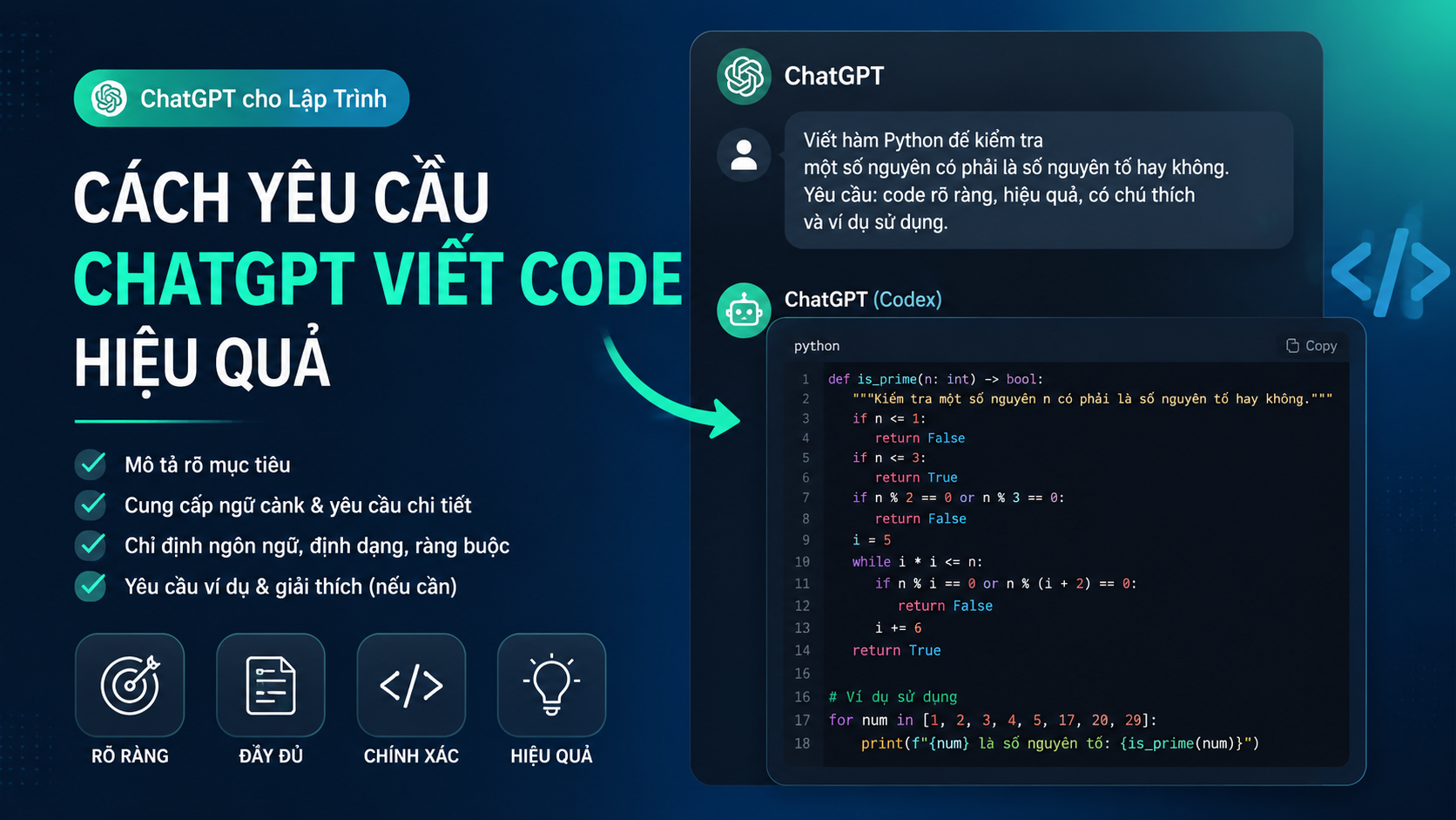 Cách yêu cầu ChatGPT viết code hiệu quả Cách yêu cầu ChatGPT viết code hiệu quả - chatgpt lập trình