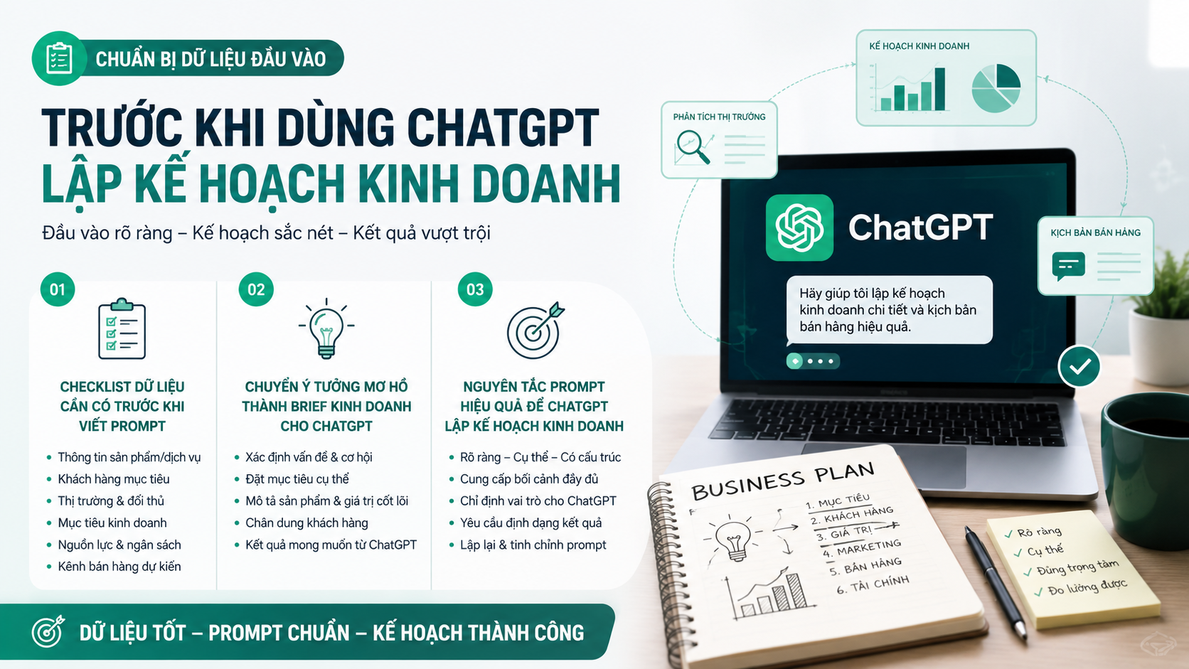 Chuẩn bị dữ liệu đầu vào trước khi dùng ChatGPT lập kế hoạch kinh doanh - chatgpt lập kế hoạch kinh doanh