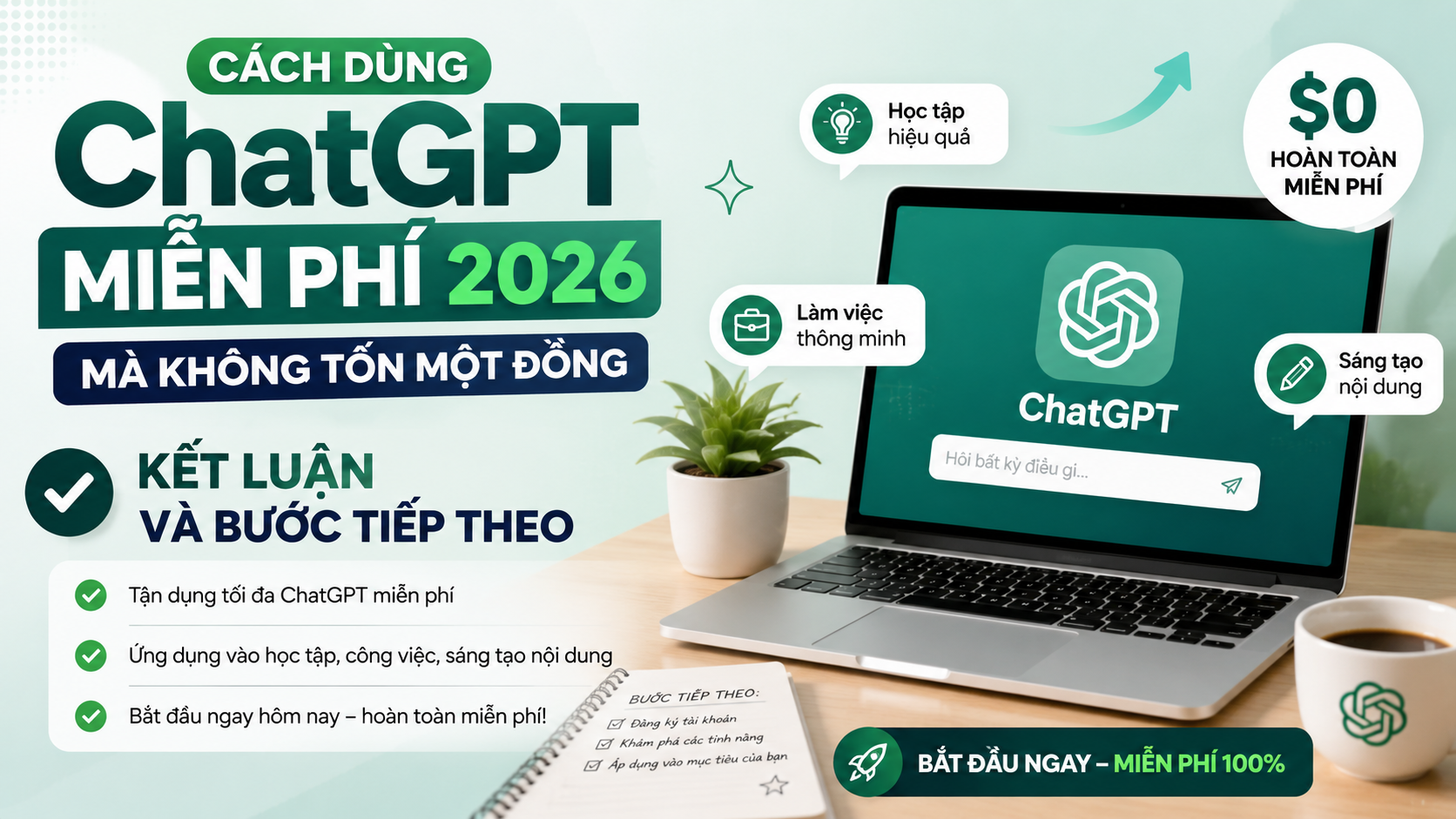 Kết luận và bước tiếp theo - chatgpt miễn phí