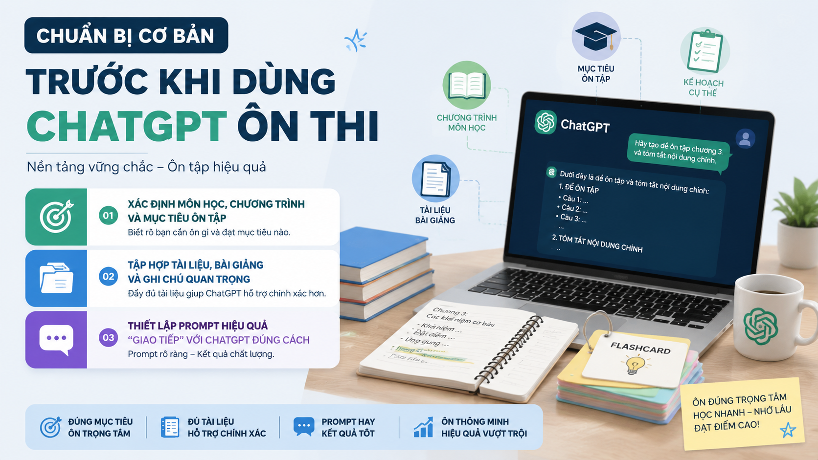 Chuẩn bị cơ bản trước khi dùng ChatGPT ôn thi - chatgpt ôn thi