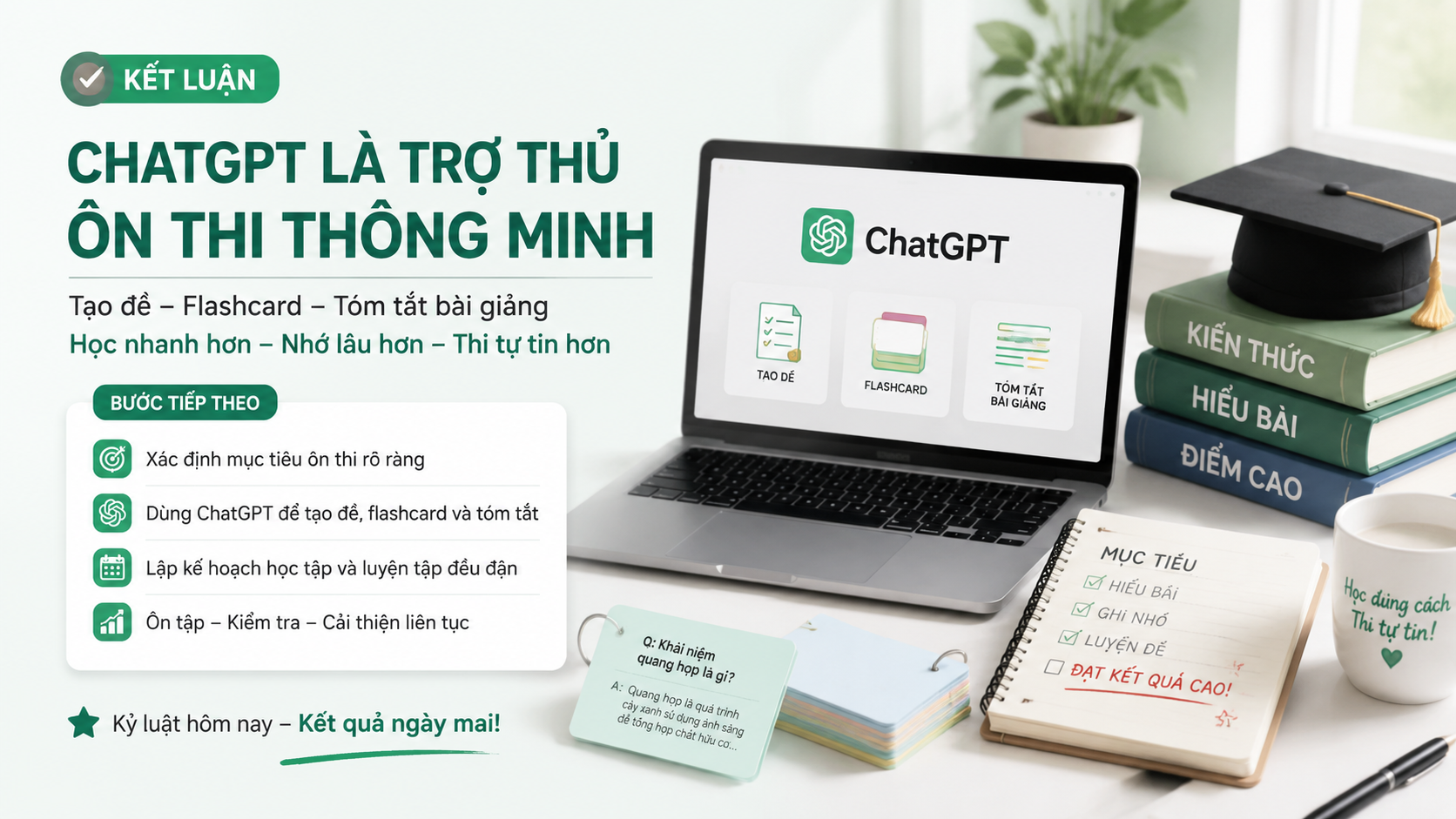 Kết luận và bước tiếp theo - chatgpt ôn thi