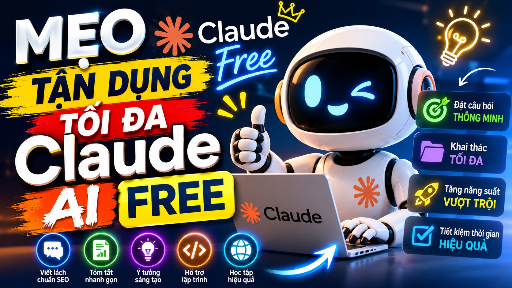 Mẹo tận dụng tối đa Claude AI Free - Cách dùng Claude AI miễn phí: Tận dụng tối đa gói Free trước khi nâng cấp