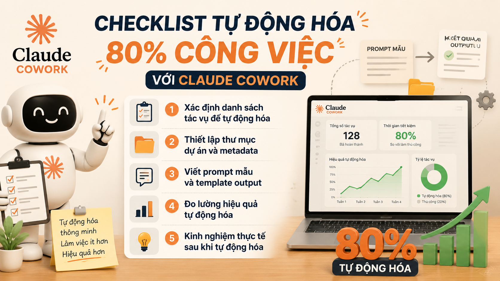 Checklist tự động hóa 80% công việc với Claude Cowork - Claude Cowork