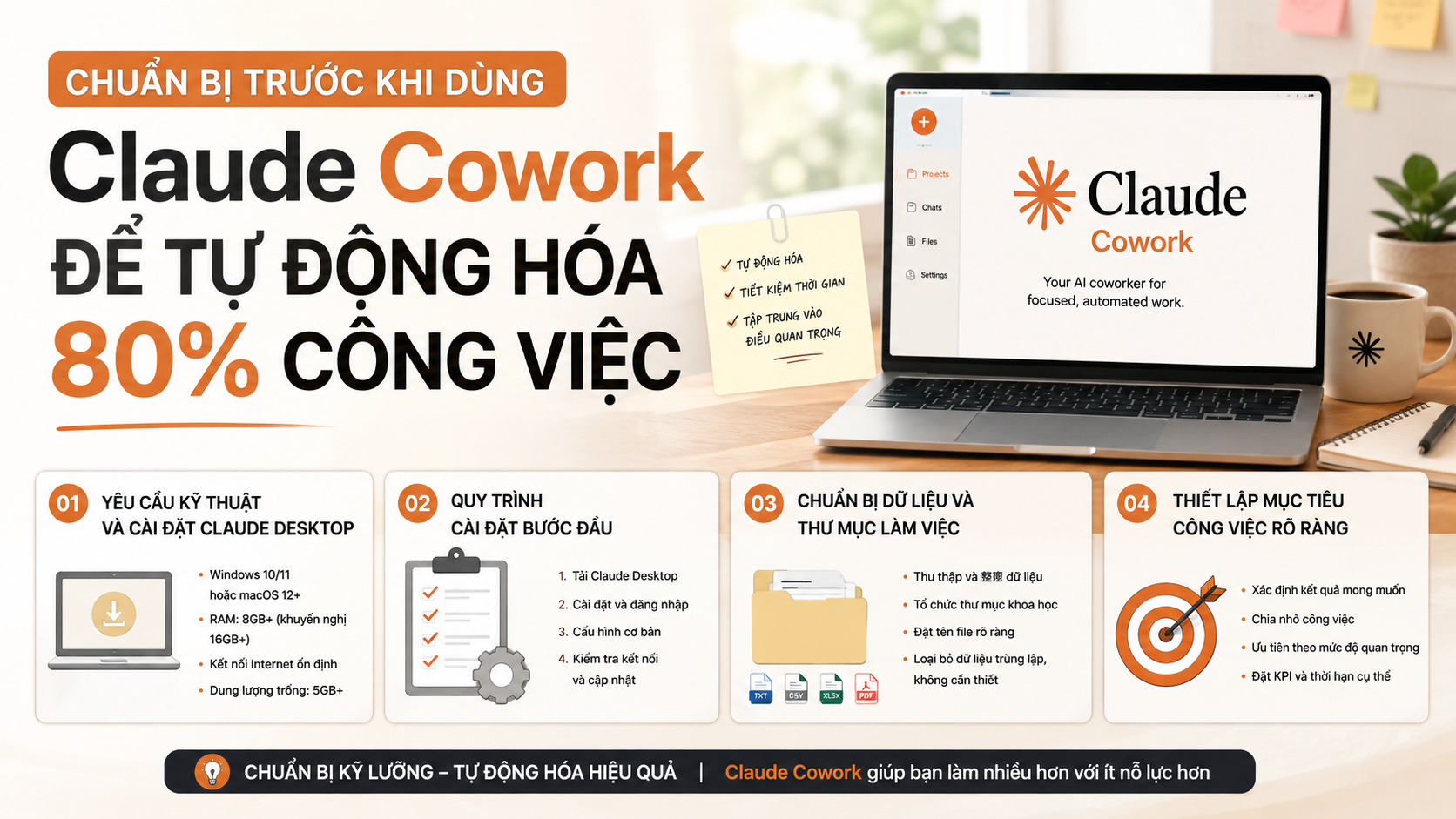 Chuẩn bị trước khi dùng Claude Cowork để tự động hóa công việc - Claude Cowork