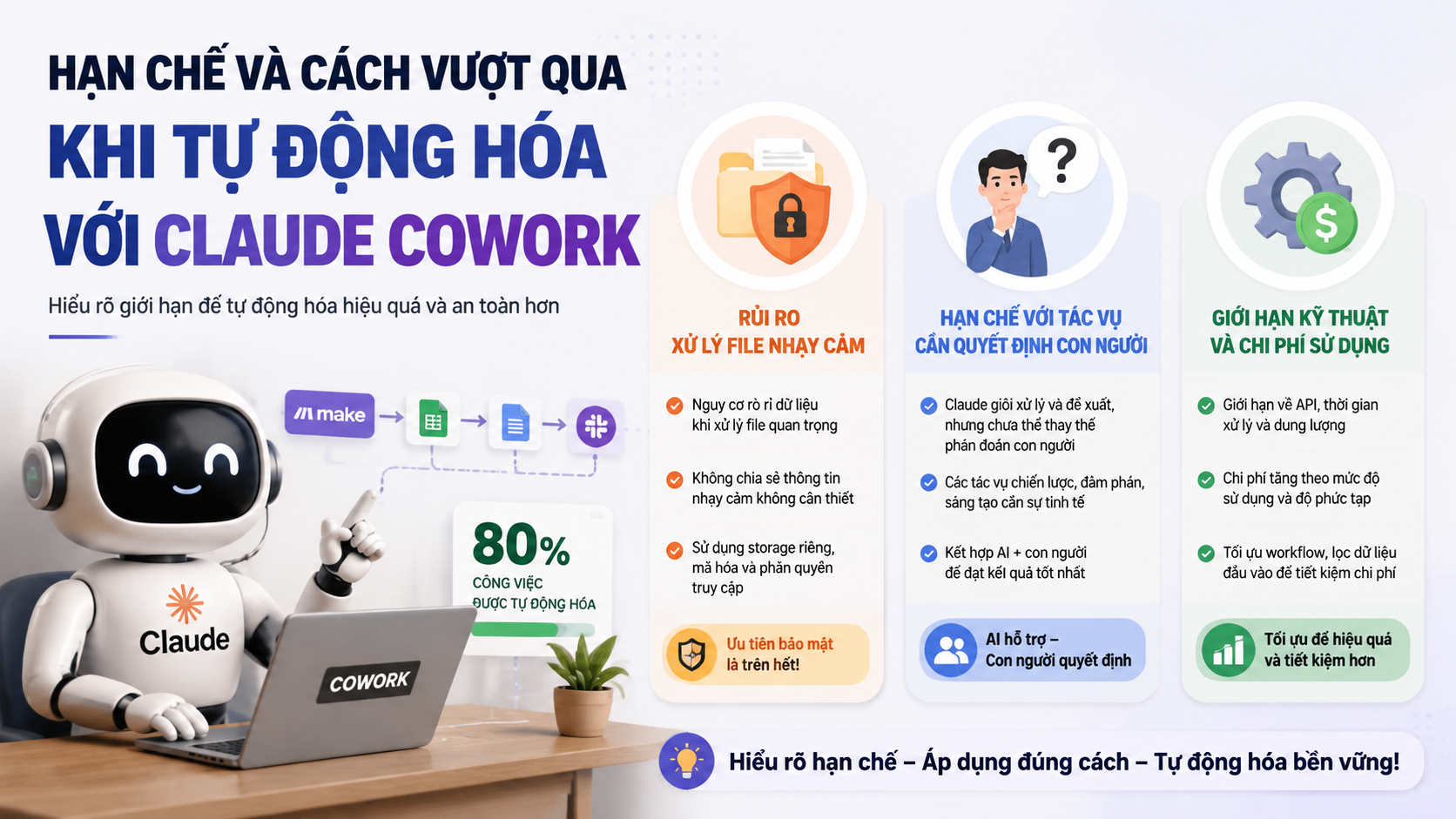 Hạn chế và cách vượt qua khi tự động hóa với Claude Cowork - Claude Cowork