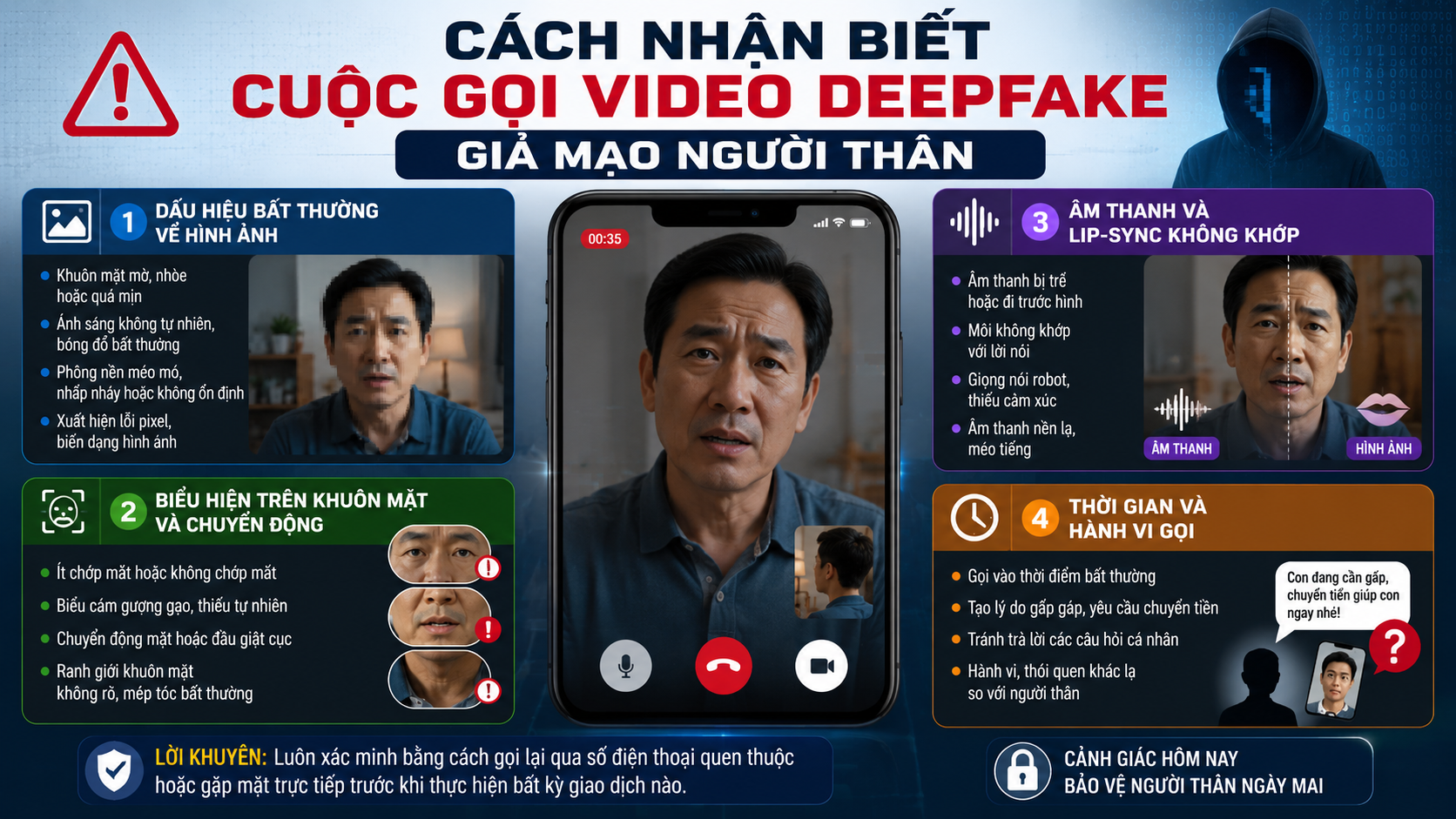 Các dấu hiệu nhận biết deepfake trong cuộc gọi video Các dấu hiệu nhận biết deepfake trong cuộc gọi video - nhận biết deepfake