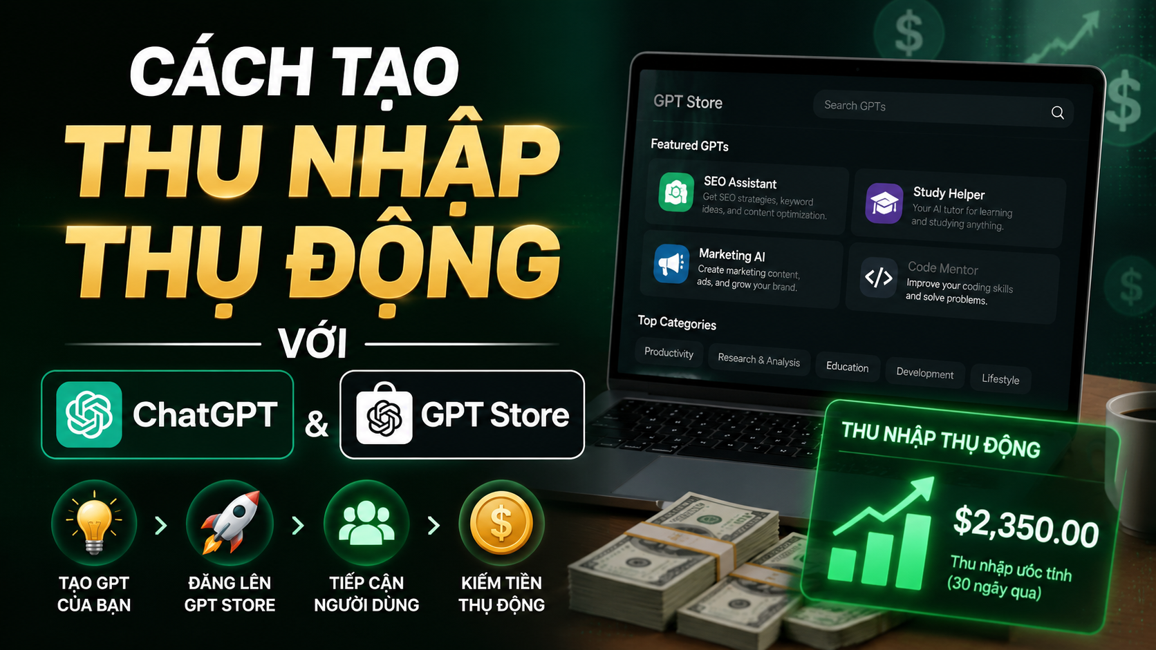 Cách Tạo Thu Nhập Thụ Động Với ChatGPT Và GPT Store - thu nhập thụ động với chatgpt