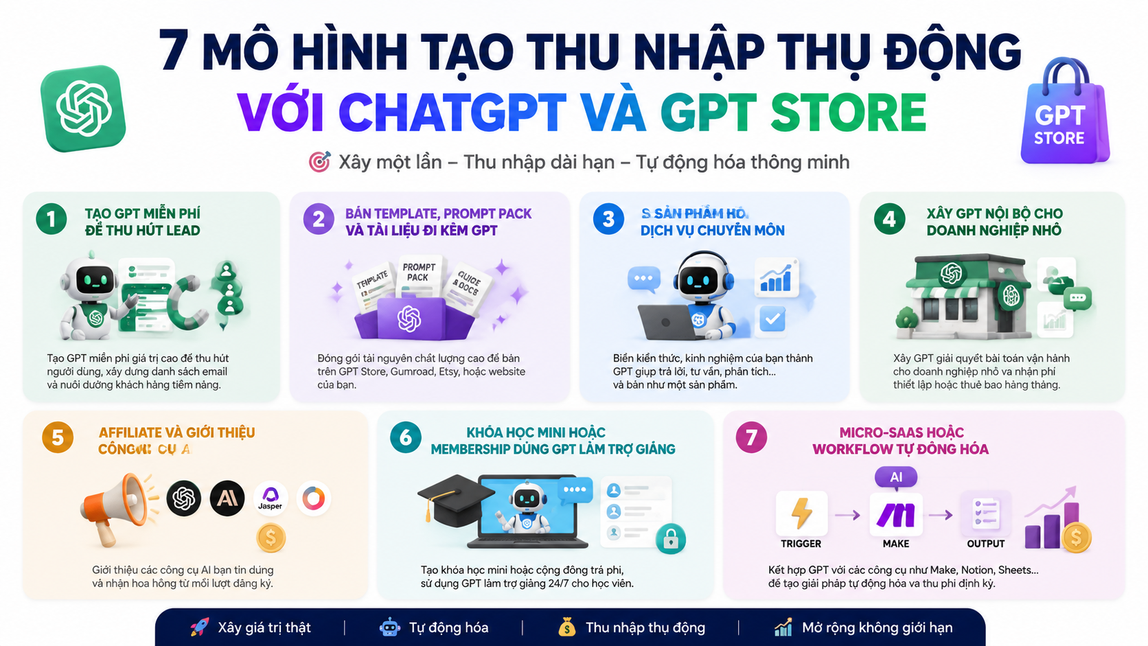 mô hình tạo thu nhập thụ động với ChatGPT và GPT Store - thu nhập thụ động với chatgpt