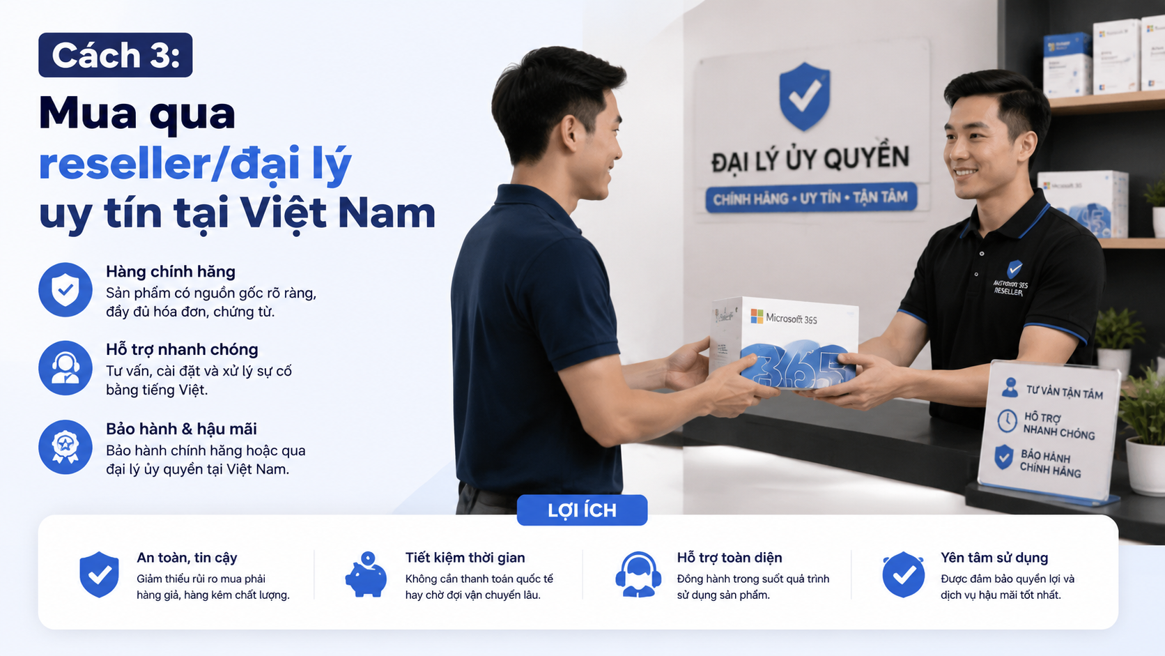 Cách 3: Mua qua reseller/đại lý uy tín tại Việt Nam Cách 3: Mua qua reseller/đại lý uy tín tại Việt Nam - Cách thanh toán & mua Claude Pro tại Việt Nam: Visa, Wise, MoMo virtual card
