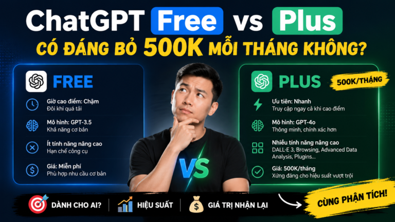 ChatGPT Free vs Plus: Có Đáng Bỏ 500K Mỗi Tháng Không? - chatgpt free vs plus
