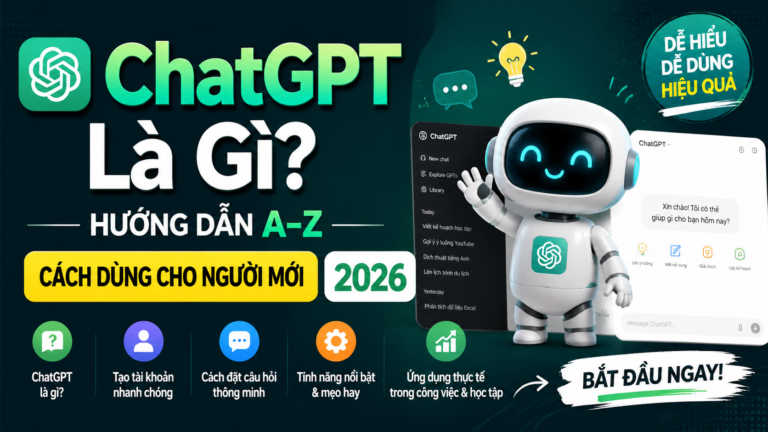 ChatGPT Là Gì? Hướng Dẫn A–Z Cách Dùng Cho Người Mới 2026 - chatgpt là gì
