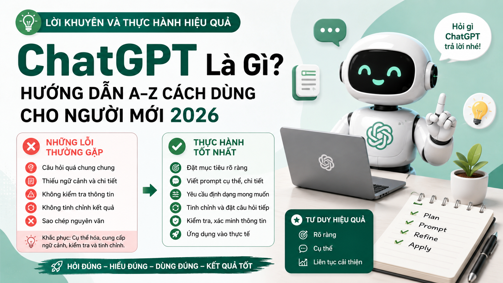 Lời khuyên và thực hành hiệu quả - chatgpt là gì