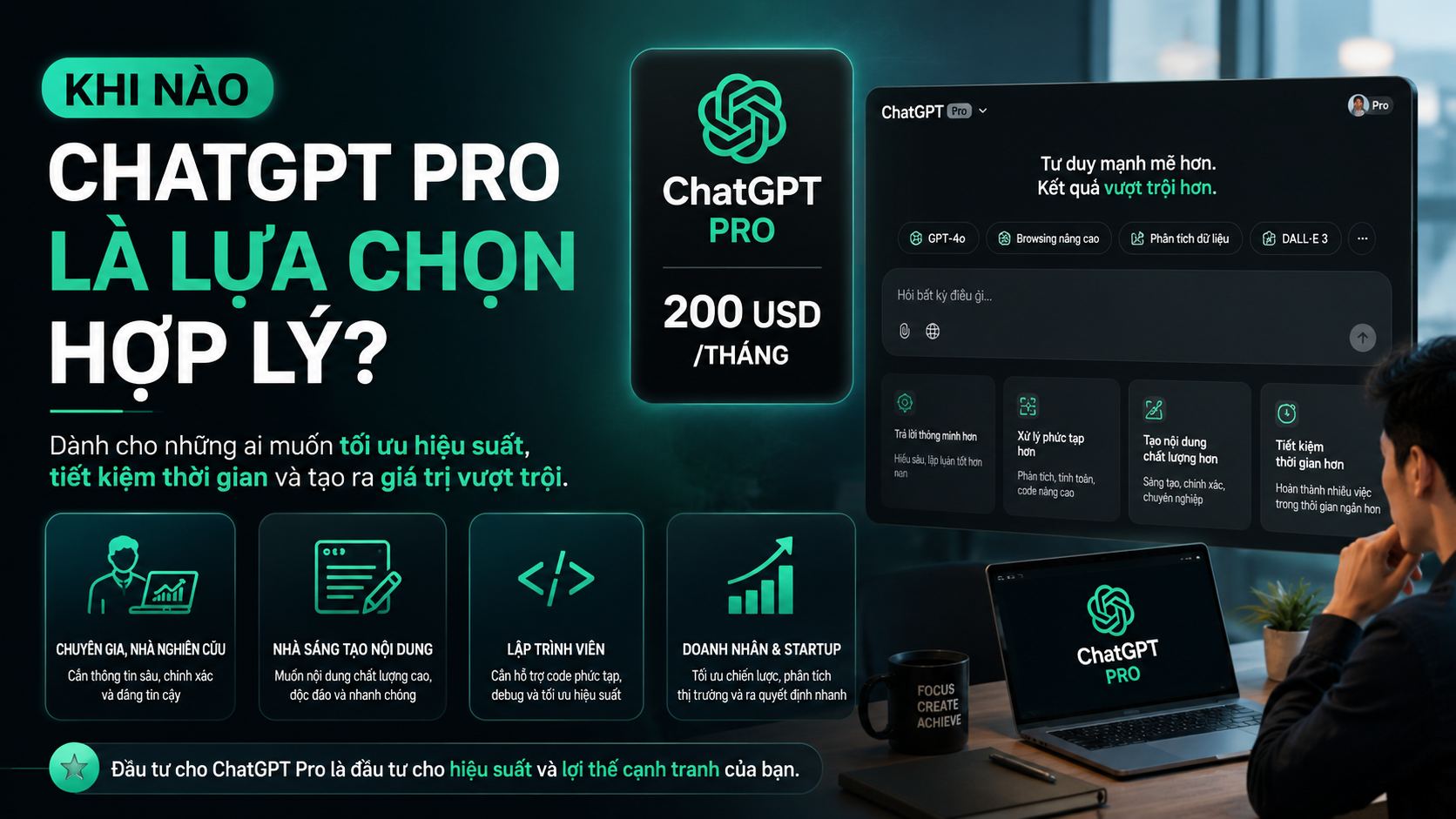 Khi Nào ChatGPT Pro Là Lựa Chọn Hợp Lý? - chatgpt pro