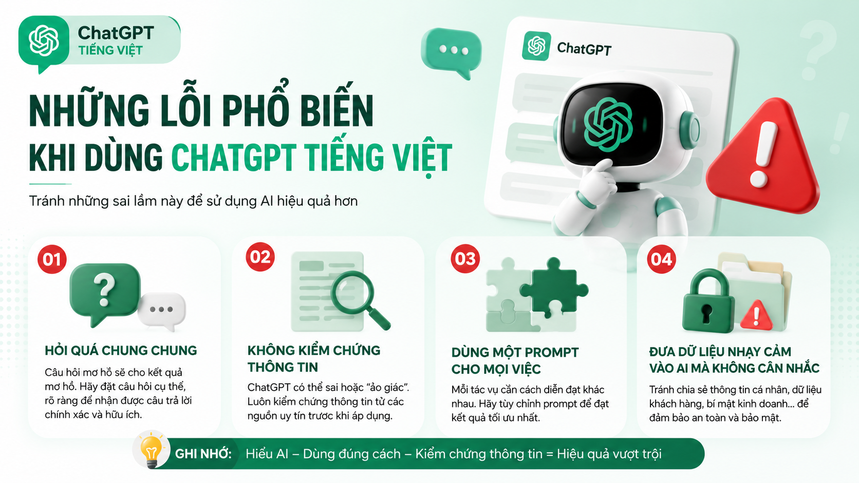 Những lỗi phổ biến khi dùng ChatGPT tiếng Việt - chatgpt tiếng việt