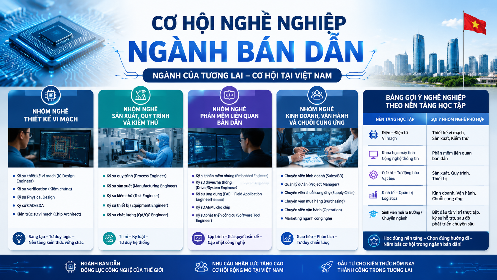 Cơ hội nghề nghiệp ngành bán dẫn - ngành bán dẫn