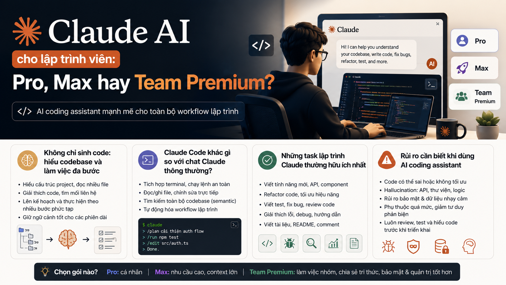 Claude AI cho lập trình viên làm được gì trong workflow coding? Claude AI cho lập trình viên làm được gì trong workflow coding? - claude ai cho lập trình viên