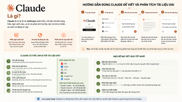 Claude AI là gì? Hướng dẫn dùng Claude viết và phân tích tài liệu dài - Claude AI là gì
