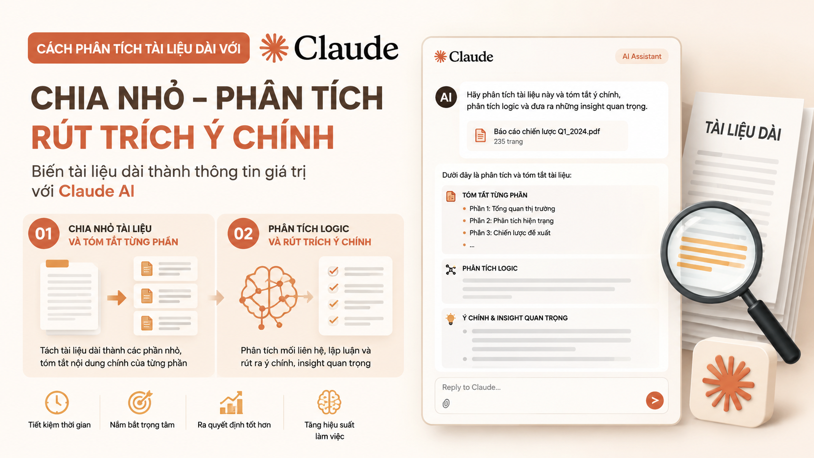 Cách phân tích tài liệu dài với Claude - Claude AI là gì