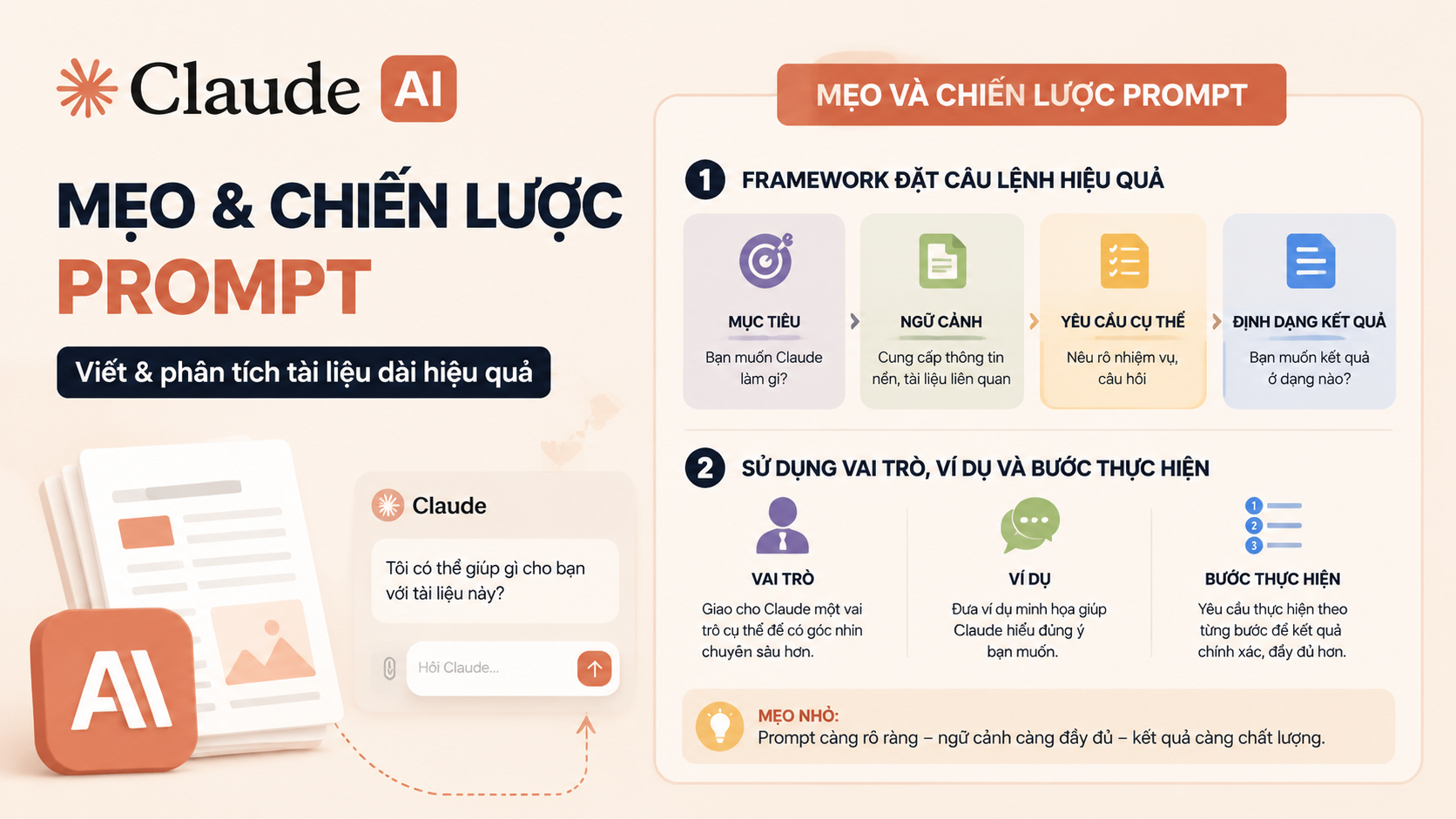 Mẹo và chiến lược prompt - Claude AI là gì