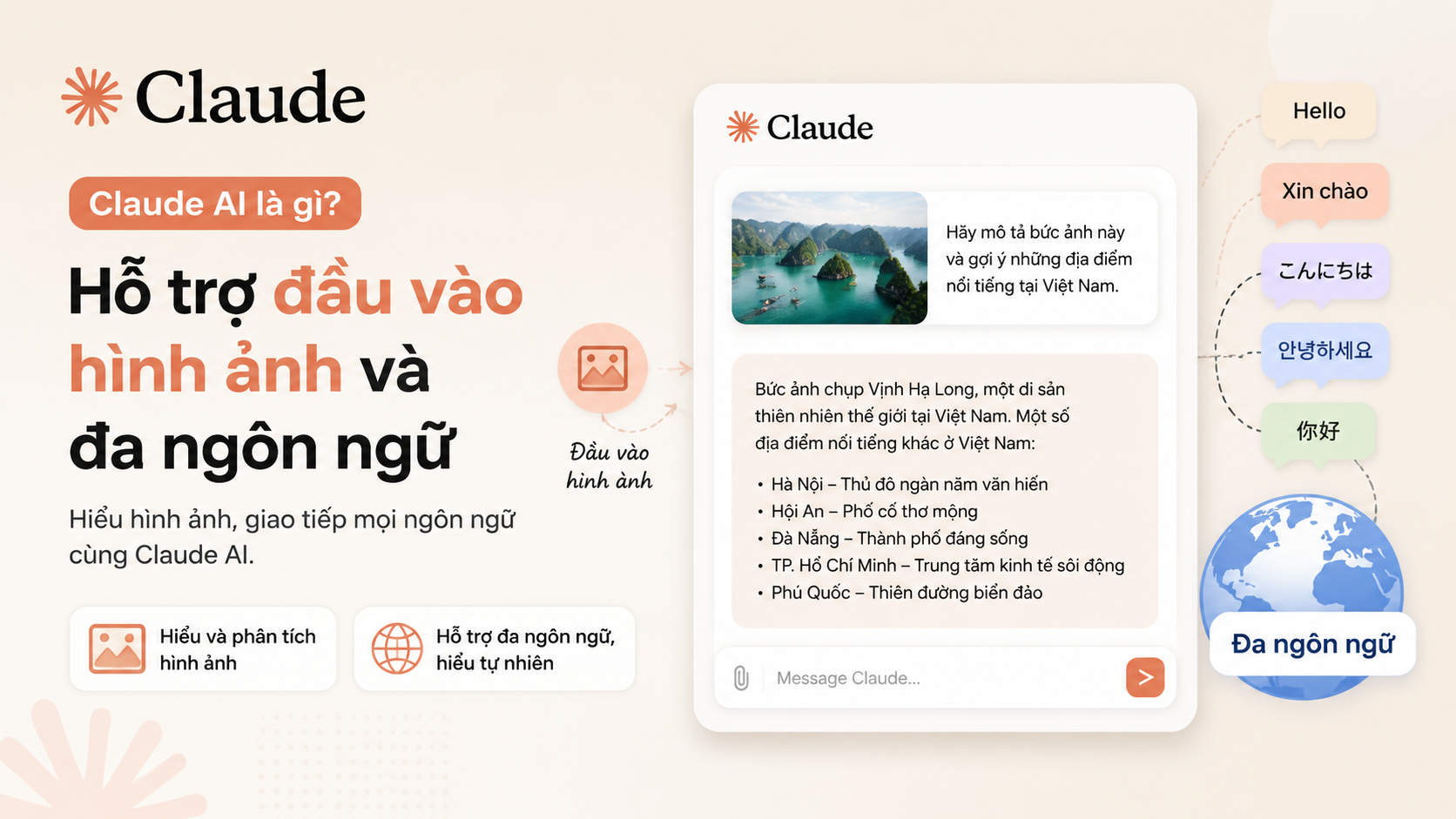 Hỗ trợ đầu vào hình ảnh và đa ngôn ngữ - claude ai là gì