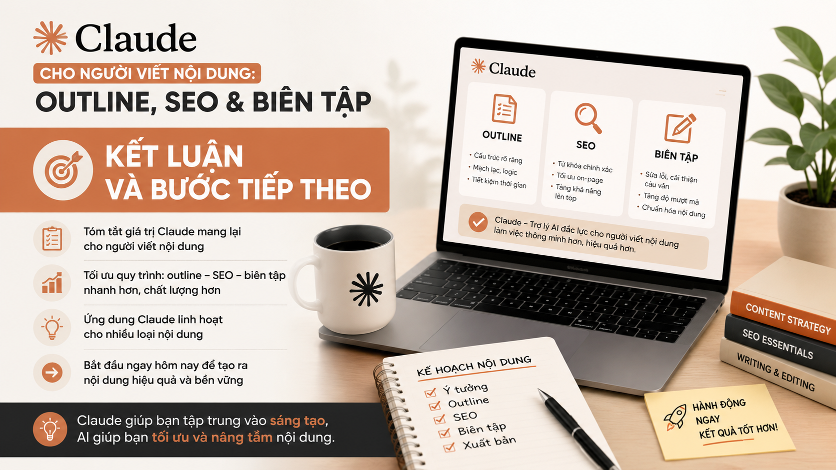 Kết luận và bước tiếp theo - claude viết content seo