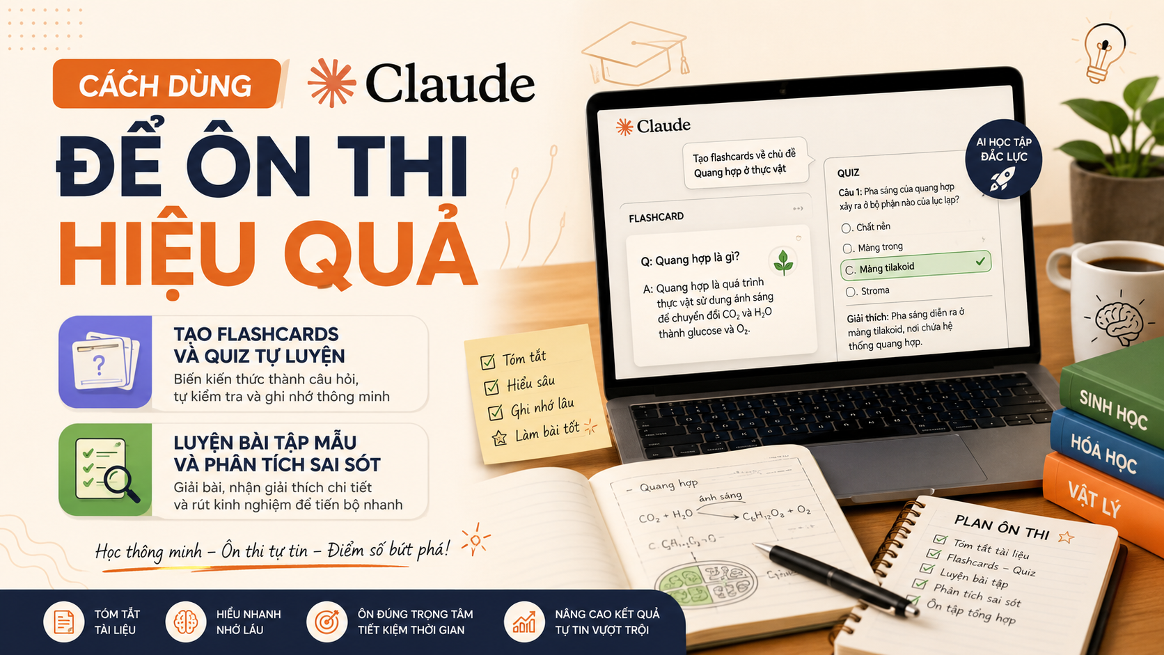 Cách dùng Claude để ôn thi hiệu quả Cách dùng Claude để ôn thi hiệu quả - claude cho sinh viên