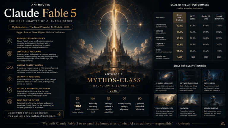 Claude Fable 5 là gì? Mô hình AI Anthropic Mythos-class mạnh nhất 2026 - Claude Fable 5 là gì, mô hình AI Anthropic