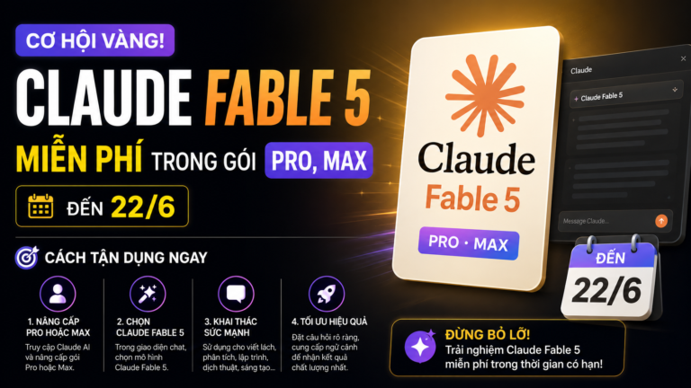 Claude Fable 5 miễn phí trong gói Pro, Max đến 22/6: Cách tận dụng ngay - Claude Fable 5 miễn phí, Fable 5 gói Pro