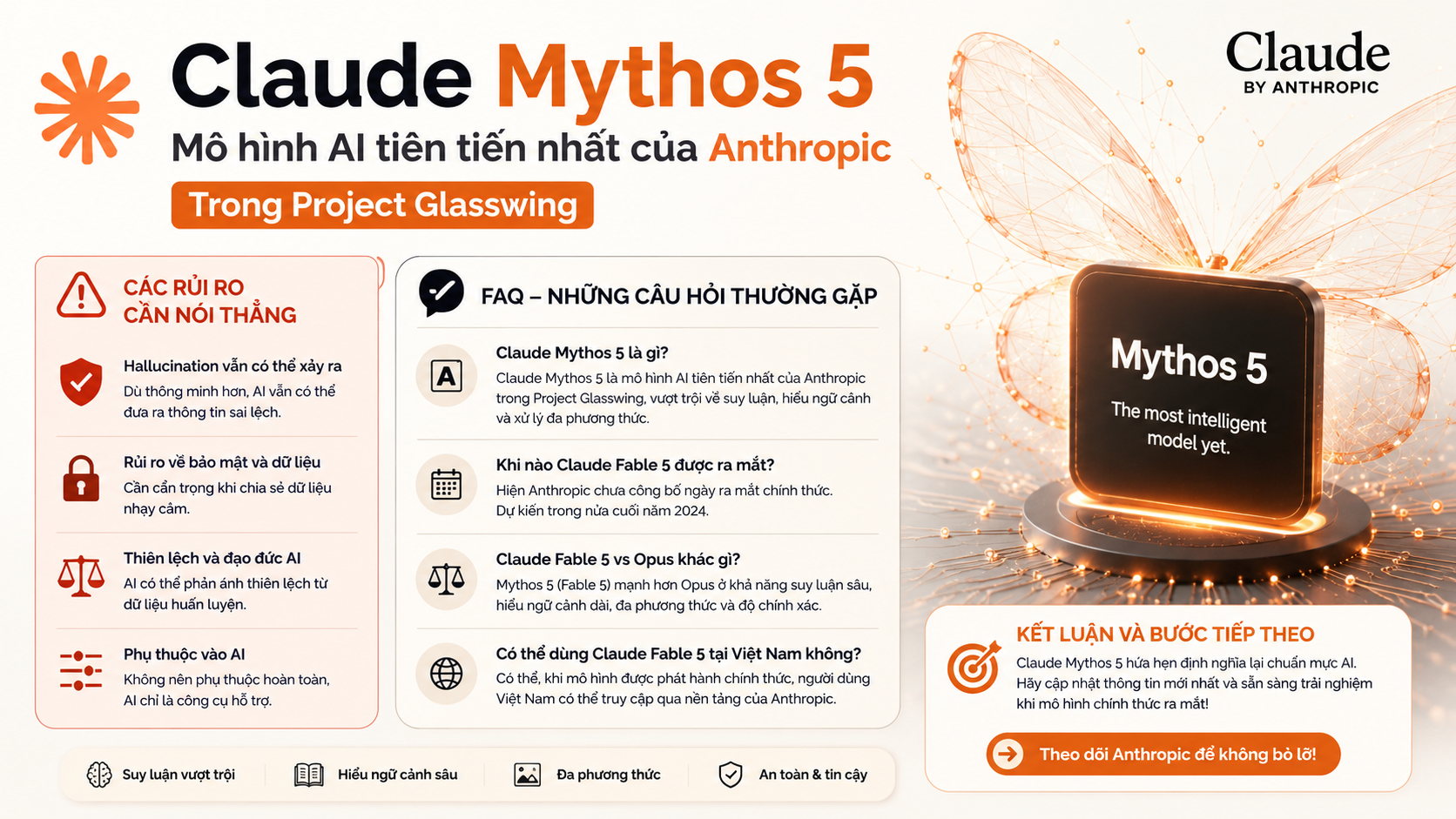 Rủi ro, FAQ và kết luận - Claude Fable 5 ra mắt, Claude Fable 5 vs Opus