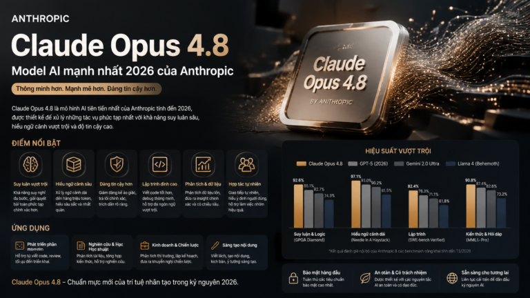 Claude Opus 4.8 là gì? Đánh giá chi tiết model AI mạnh nhất 2026 của Anthropic - Claude Opus 4.8 là gì? Đánh giá chi tiết model AI mạnh nhất 2026 của Anthropic