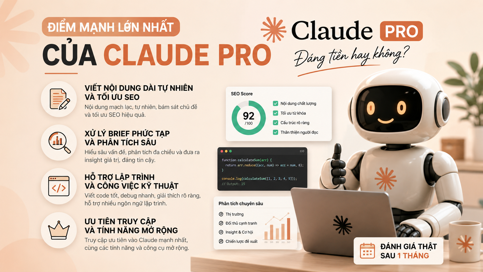 Điểm mạnh lớn nhất của Claude Pro - claude pro có đáng tiền không