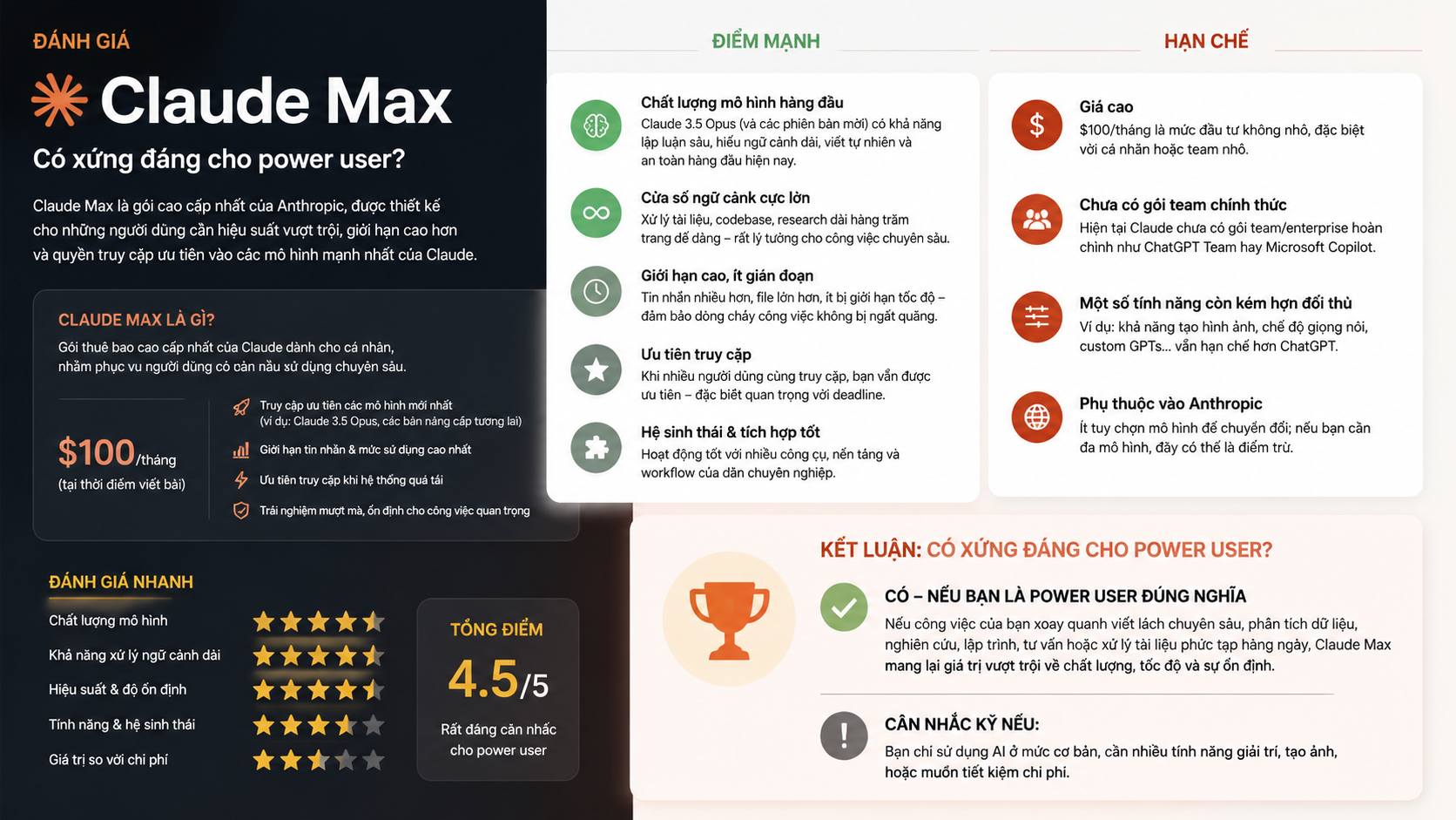 Đánh giá Claude Max: Có xứng đáng cho power user? - đánh giá claude max