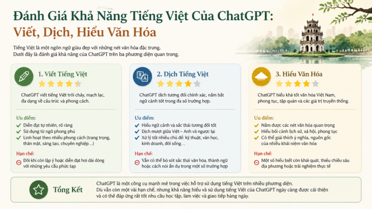 Đánh Giá Khả Năng Tiếng Việt Của ChatGPT: Viết, Dịch, Hiểu Văn Hóa - chatgpt tiếng việt có tốt không
