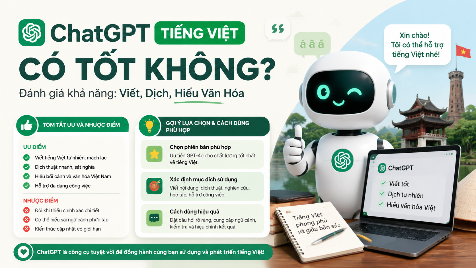 Kết luận: ChatGPT tiếng Việt có tốt không? - chatgpt tiếng việt có tốt không