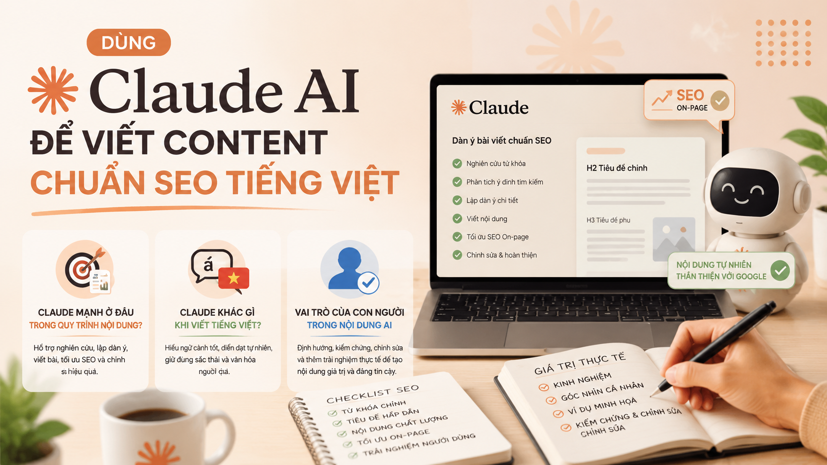 Claude AI có gì phù hợp cho viết content SEO tiếng Việt? - viết content seo bằng claude