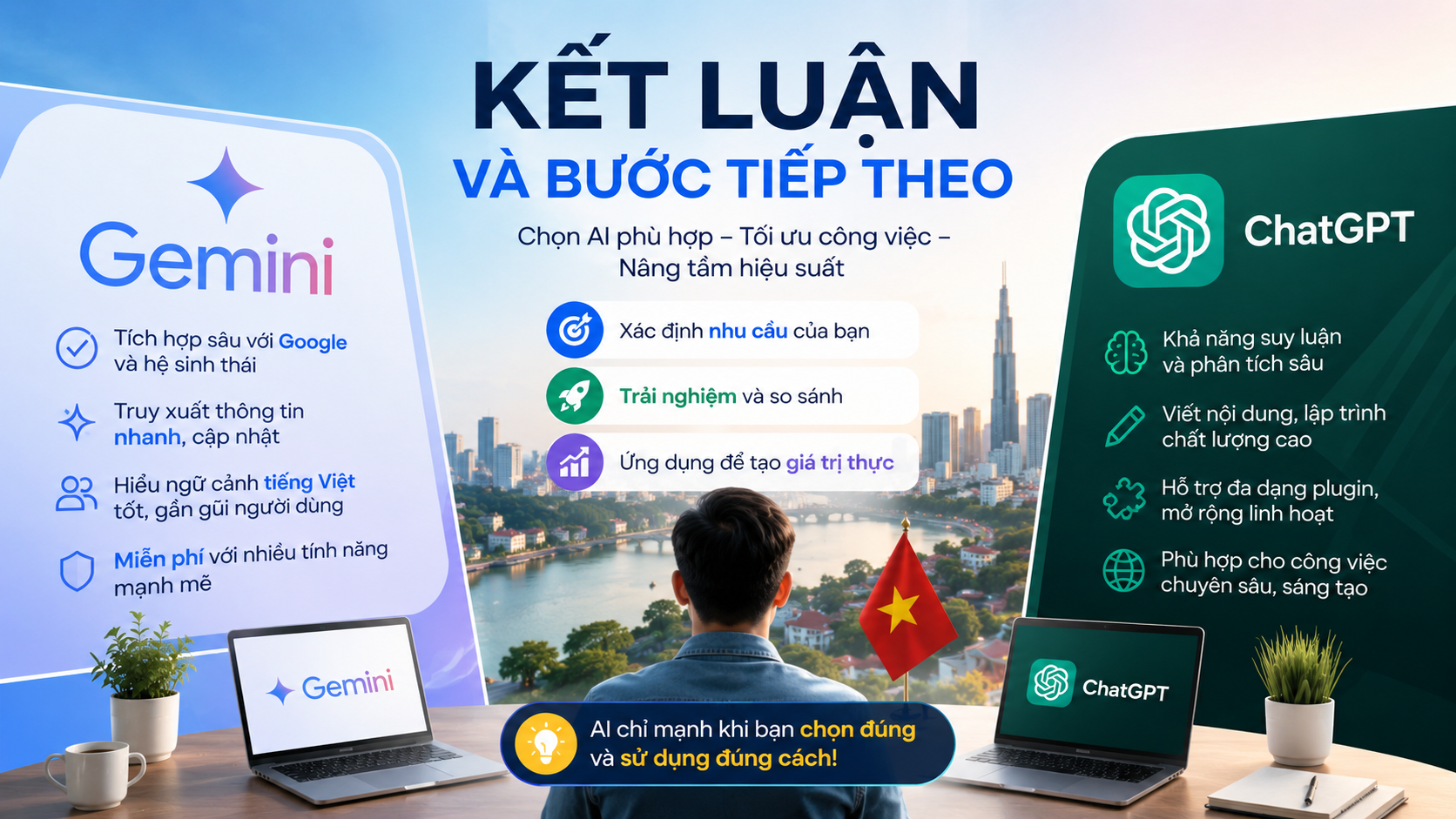 Kết luận và bước tiếp theo - Gemini vs ChatGPT