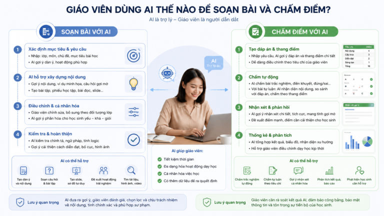 Giáo viên dùng AI thế nào để soạn bài và chấm điểm? - giáo viên dùng AI