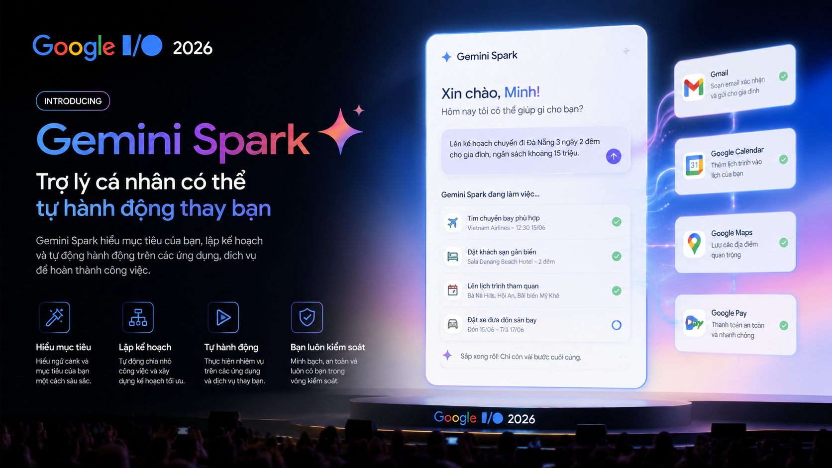Google I/O 2026: Gemini Spark — “trợ lý cá nhân” có thể tự hành động thay bạn - Google I/O 2026: Gemini Spark - "trợ lý cá nhân" có thể tự hành động thay bạn