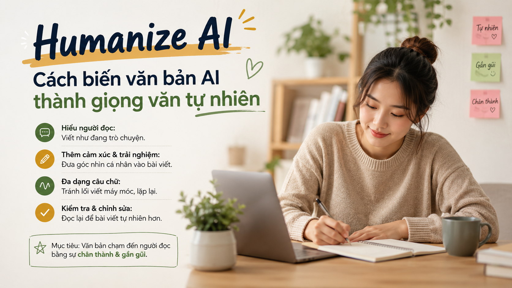 Humanize AI: Cách biến văn bản AI thành giọng văn tự nhiên - Humanize AI