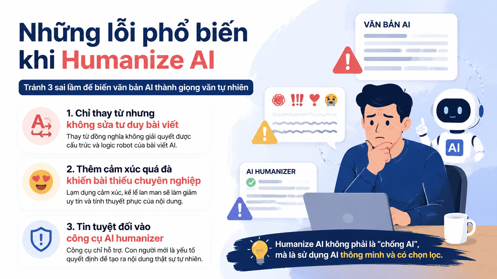Những lỗi phổ biến khi Humanize AI - Humanize AI