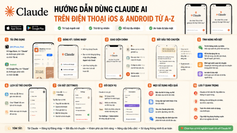 Hướng dẫn dùng Claude AI trên điện thoại iOS & Android từ A-Z - claude ai trên điện thoại